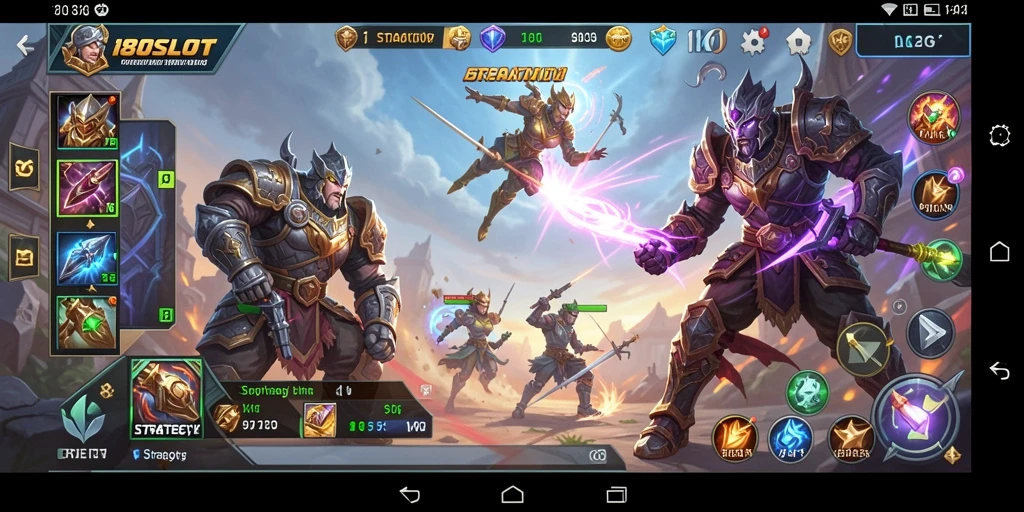 Antarmuka permainan 180SLOT yang strategis dan menarik.