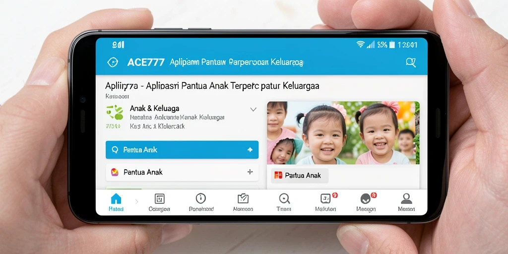 Tampilan antarmuka pengguna ACE777 untuk memantau aktivitas anak.