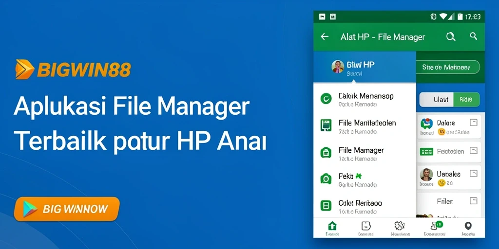 Antarmuka menarik dari aplikasi File Manager BIGWIN88.