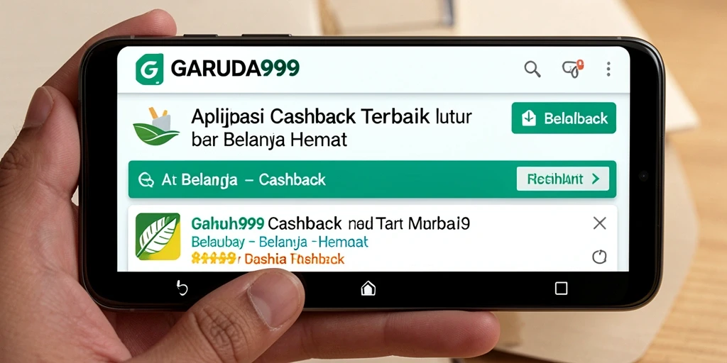 Tampilan antarmuka GARUDA999 dengan fitur cashback yang menarik.