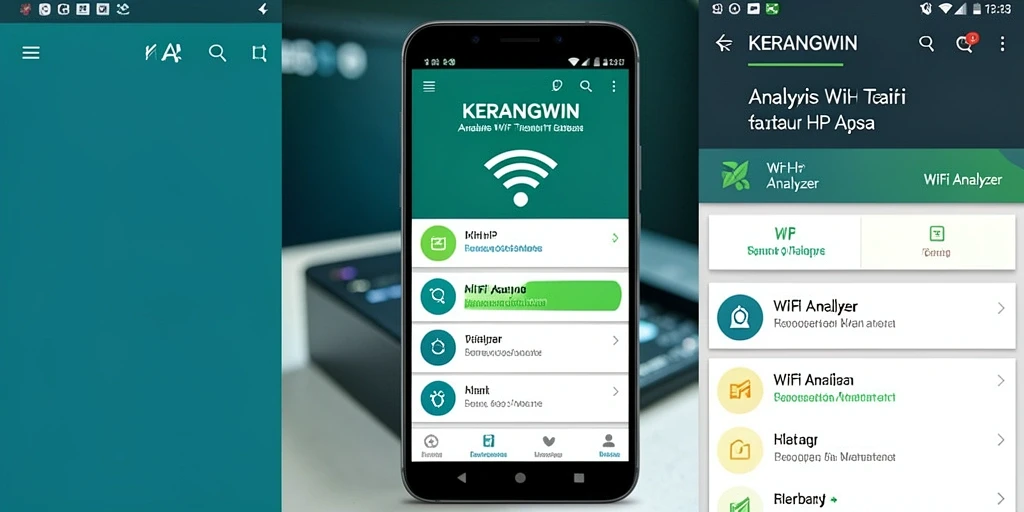 Antarmuka KERANGWIN menampilkan analisis jaringan WiFi yang informatif.
