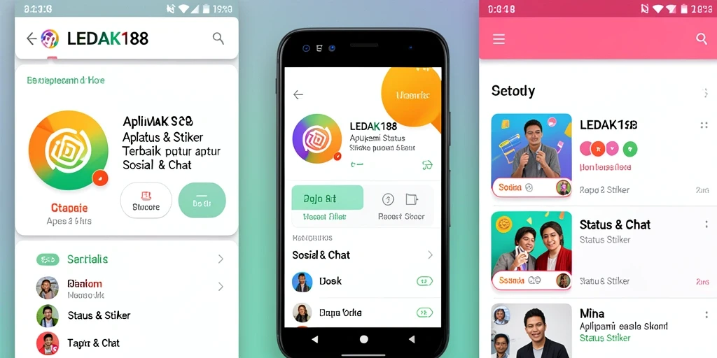 Antarmuka LEDAK188 yang menarik dengan berbagai pilihan stiker.