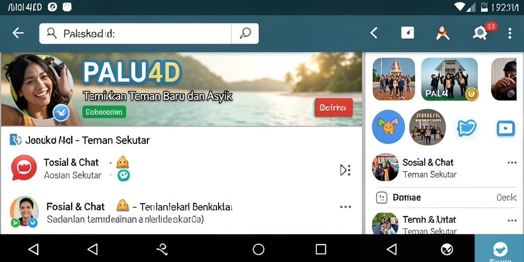 Antarmuka PALU4D dengan fitur-fitur menarik untuk Teman Sekitar.