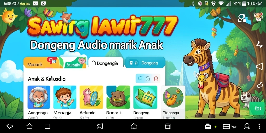 Tampilan antarmuka SAWIT777 yang ramah anak dan menyenangkan.